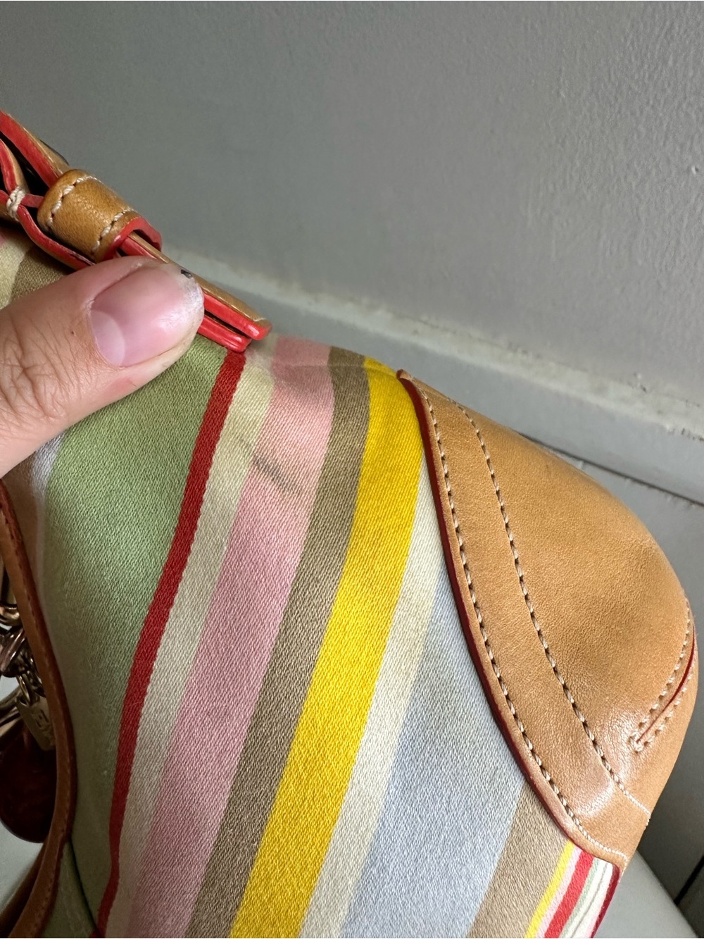 Coach Stripped Hobo Bag - Picture 5 of 7